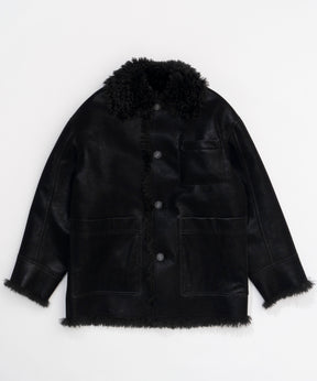 【24WINTER PRE-ORDER】Reversible Vegan Leather Mouton Blouson