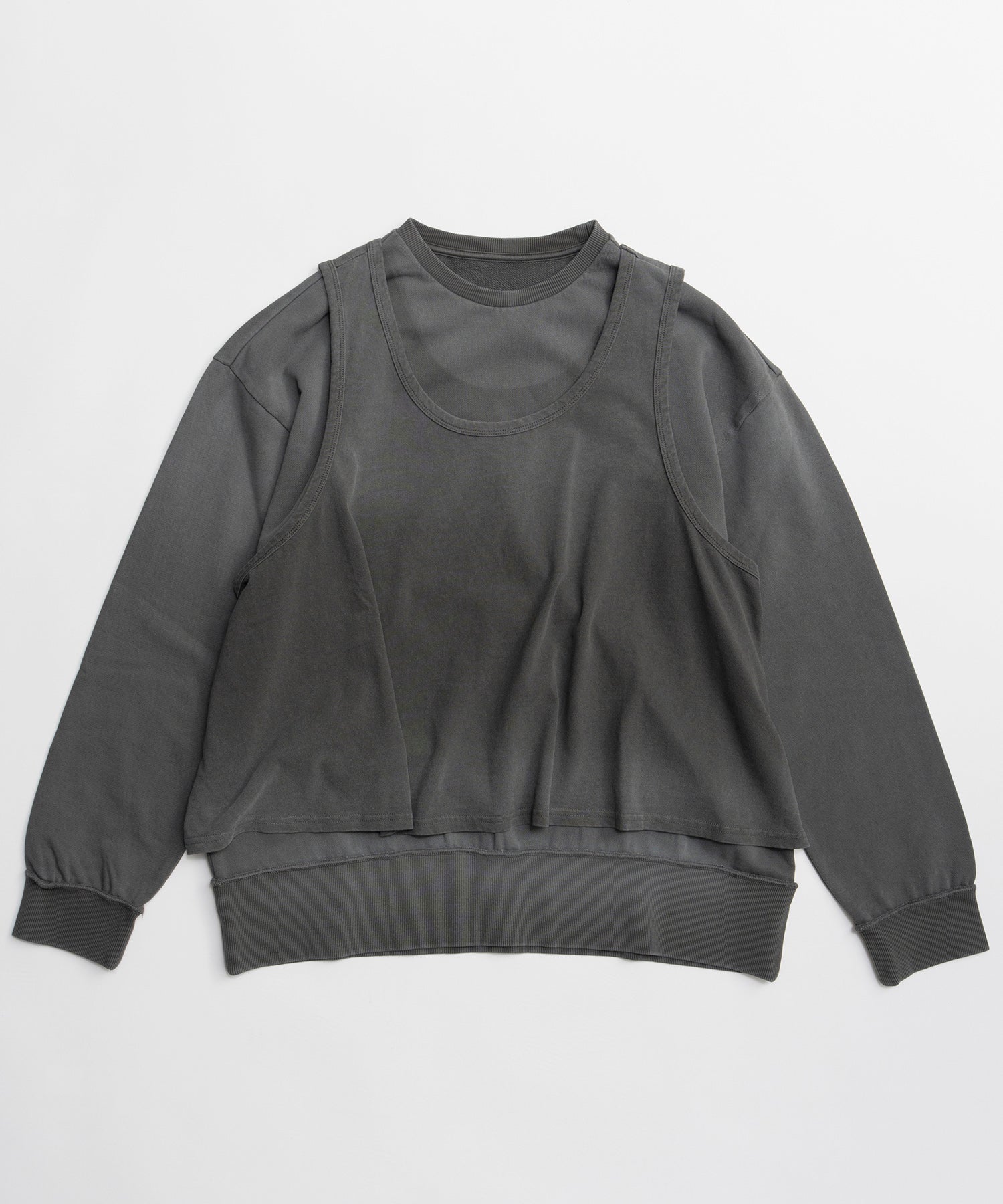 [26SPRING PRE-ORDER] Layered Jersey Sweat Top