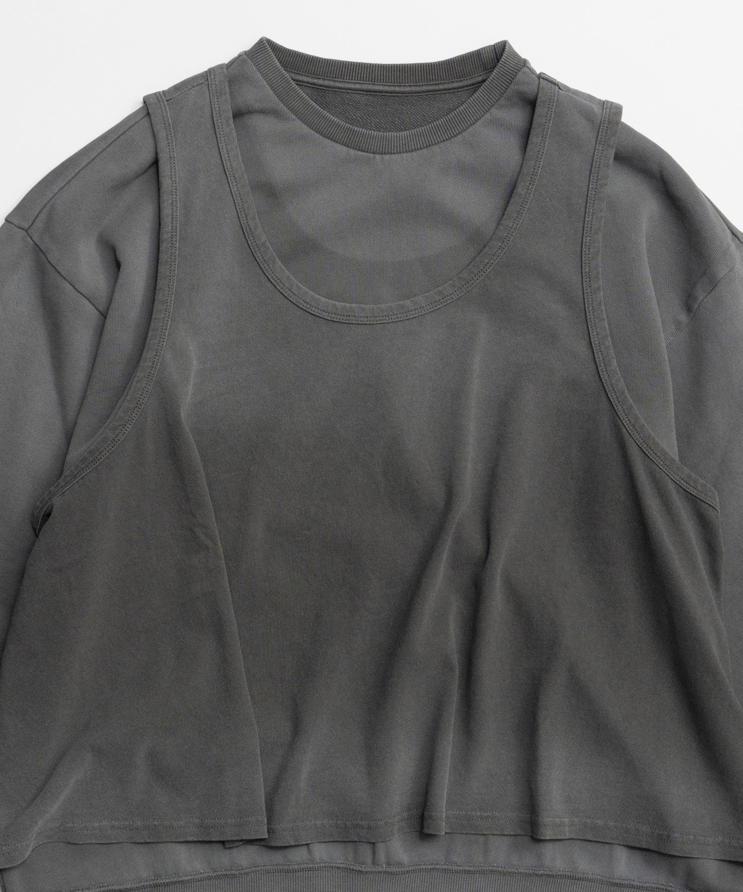 [26SPRING PRE-ORDER] Layered Jersey Sweat Top