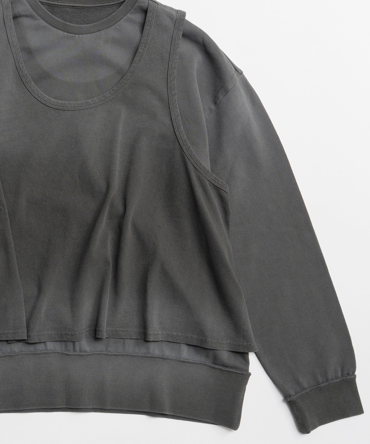 [26SPRING PRE-ORDER] Layered Jersey Sweat Top