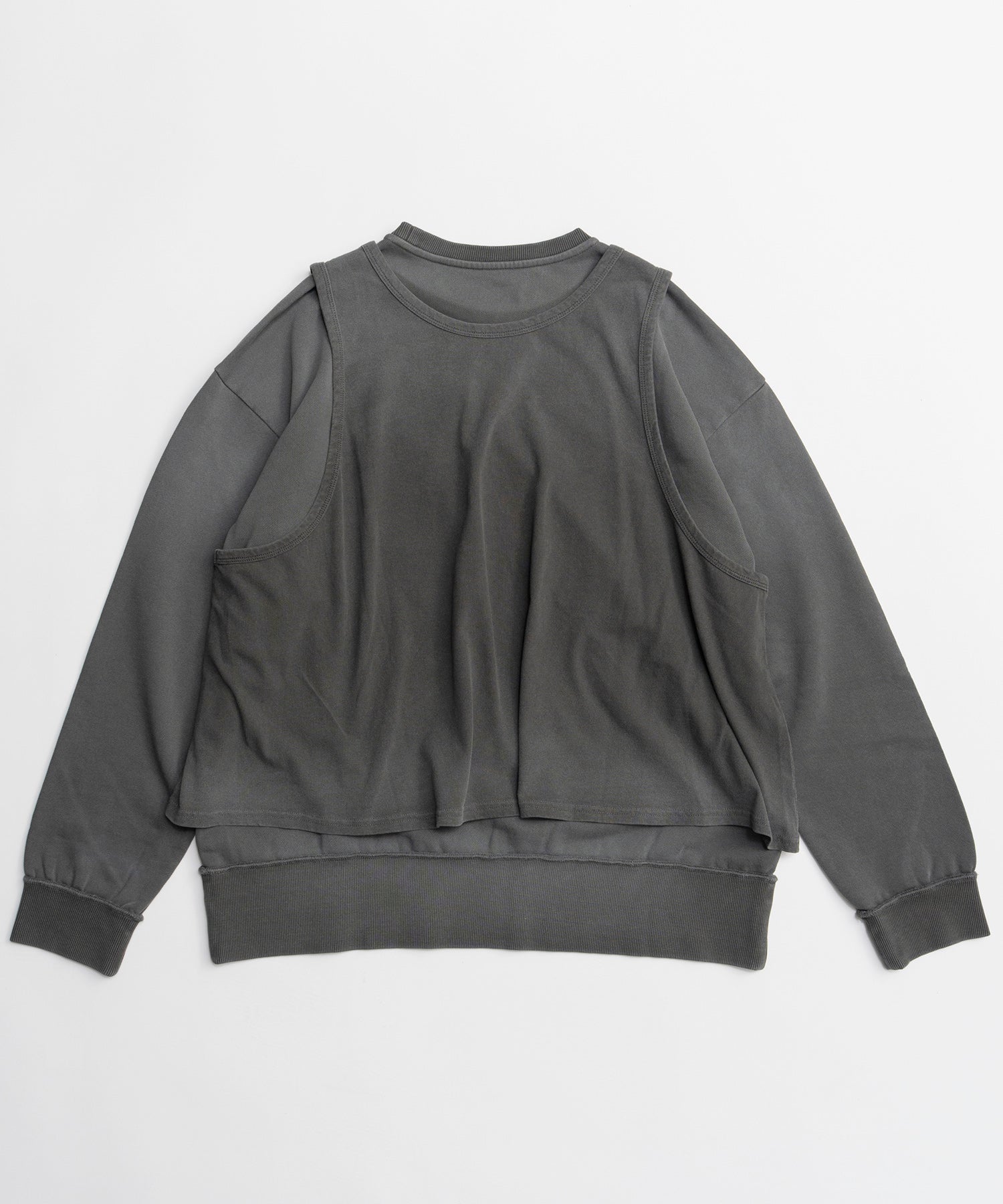 [26SPRING PRE-ORDER] Layered Jersey Sweat Top