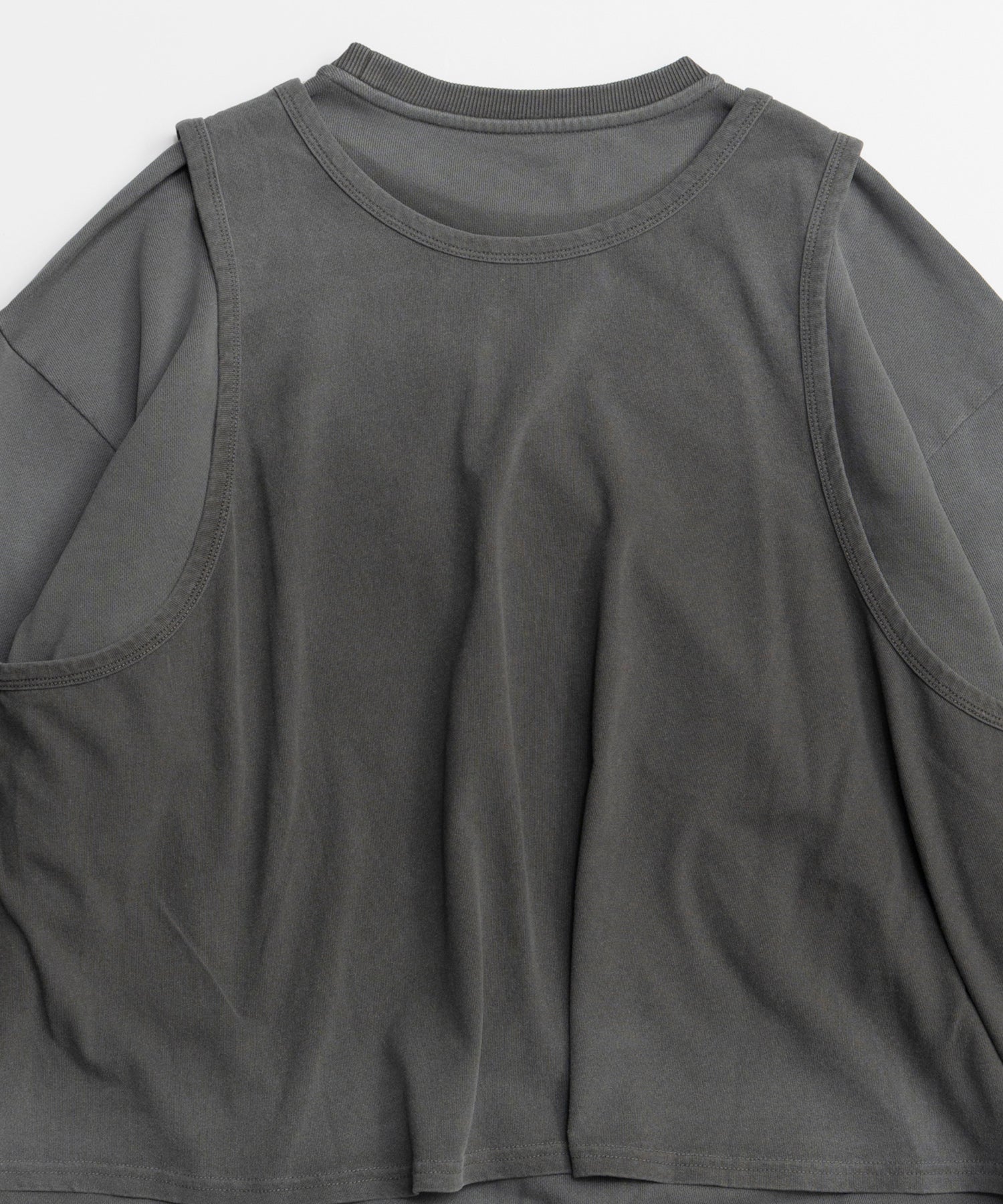 [26SPRING PRE-ORDER] Layered Jersey Sweat Top