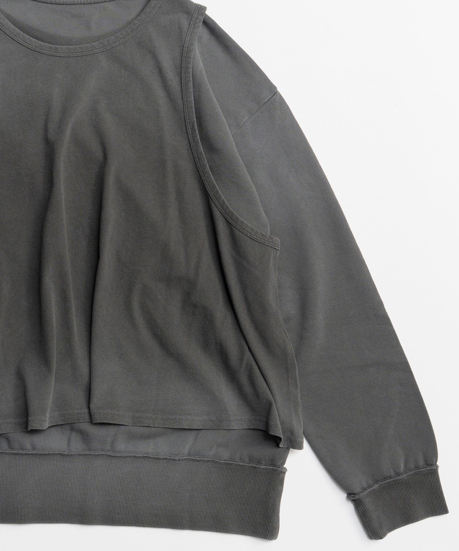 [26SPRING PRE-ORDER] Layered Jersey Sweat Top