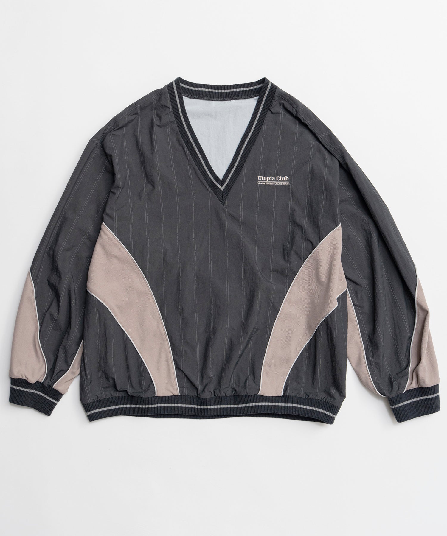 【26SPRING PRE-ORDER】Striped Print V-Neck Tops