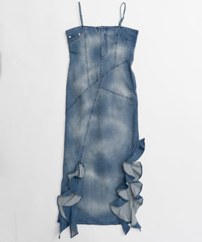 [26SPRING PRE-ORDER] 프릴 데님 드레스