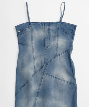 [26SPRING PRE-ORDER] 프릴 데님 드레스