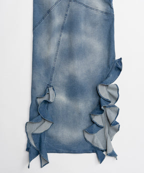 [26SPRING PRE-ORDER] 프릴 데님 드레스