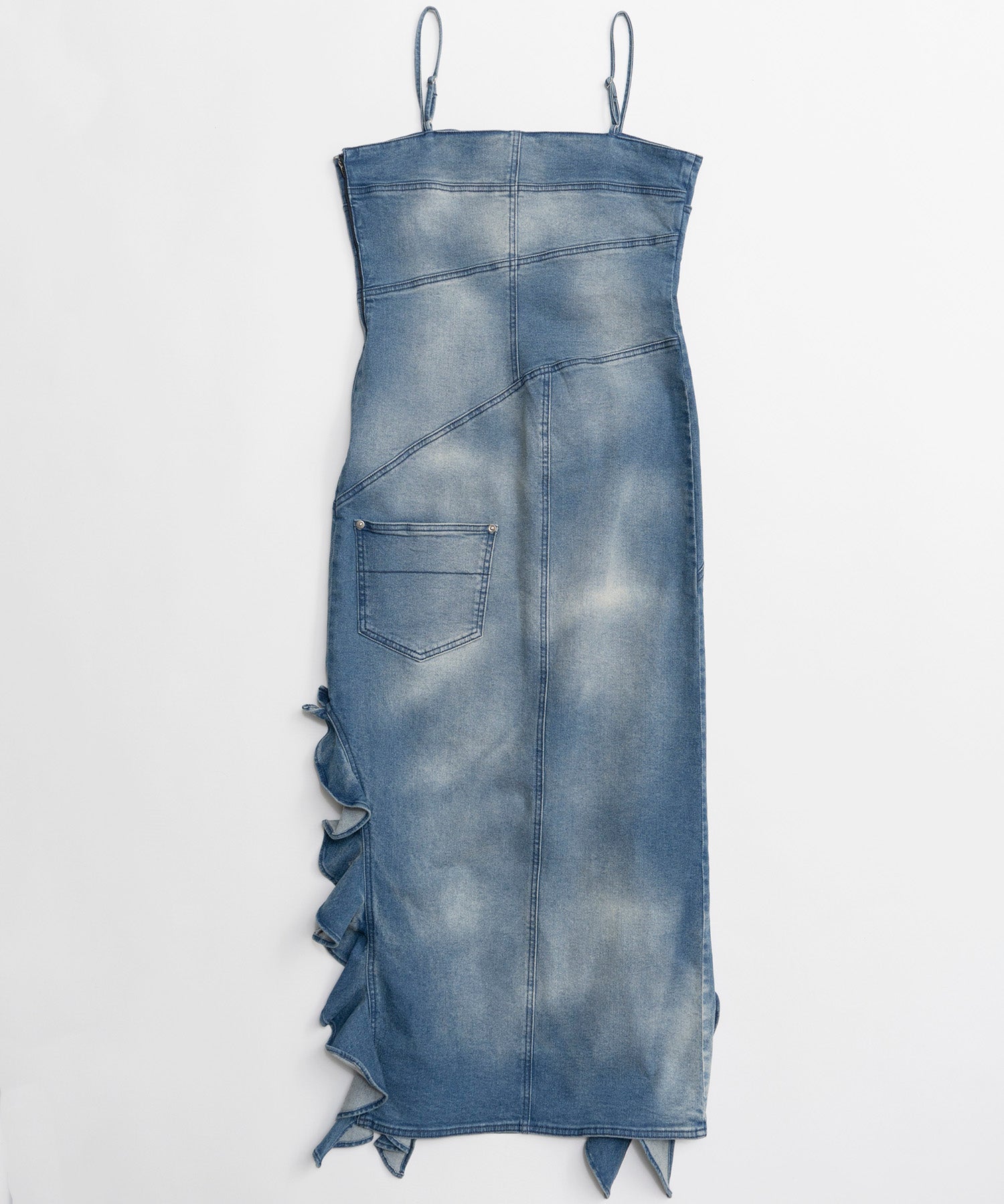 [26SPRING PRE-ORDER] 프릴 데님 드레스