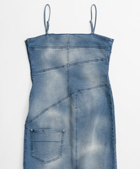 [26SPRING PRE-ORDER] 프릴 데님 드레스