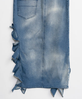 [26SPRING PRE-ORDER] 프릴 데님 드레스