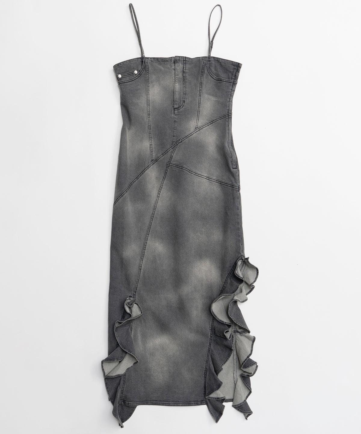 【26SPRING PRE-ORDER】Frill Denim Dress