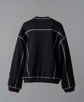 Milano Rib Flat Seam Stitch Prime-Over Crew Neck Pullover