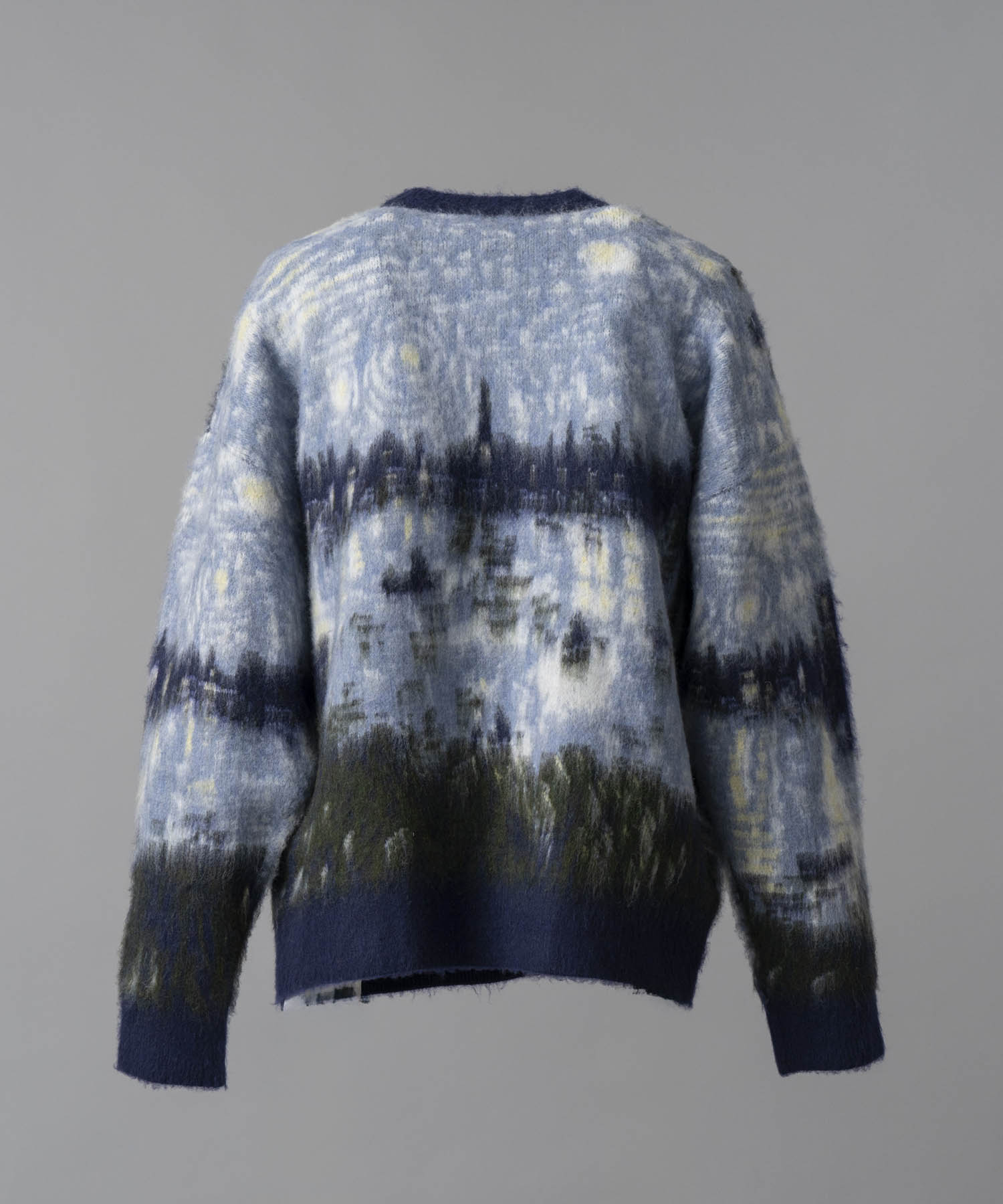 [24AW Pre-Order] Prime-Over Landscape Painting Crew Neck Knit Pullover