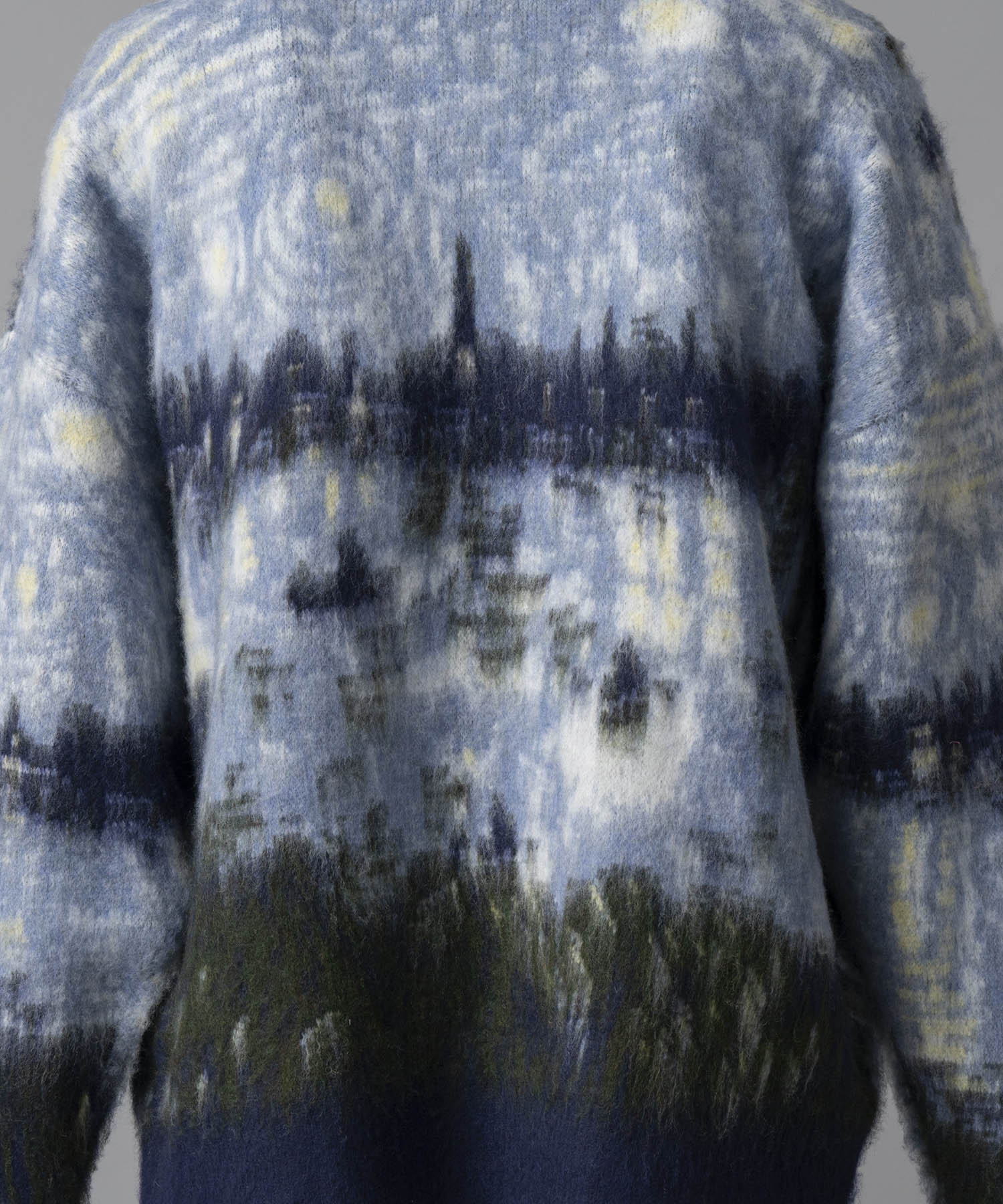 [24AW Pre-Order] Prime-Over Landscape Painting Crew Neck Knit Pullover