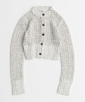 【26AUTUMN PRE-ORDER】Mesh Slub Compact Cardigan