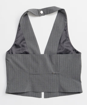 【26SPRING PRE-ORDER】Suiting Halter Neck Vest