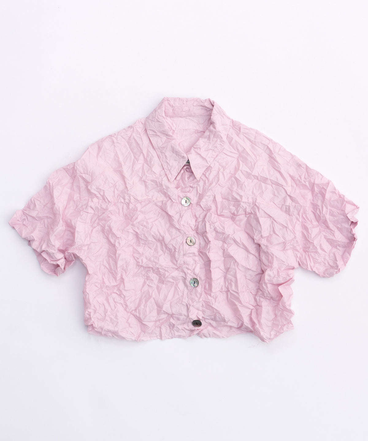 【24SUMMER PRE-ORDER】Washed Pleated Short Length Shirt