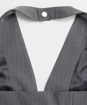 【26SPRING PRE-ORDER】Suiting Halter Neck Vest