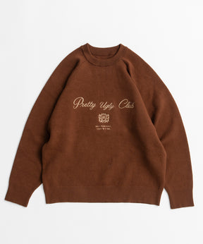 【26AUTUMN PRE-ORDER】Pretty Ugly Club Logo Knit