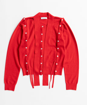 【26AUTUMN PRE-ORDER】Bow-Tie Crew Cardigan