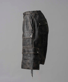 [24AW Pre-Order] Sheep Leather Prime-Wide Shorts