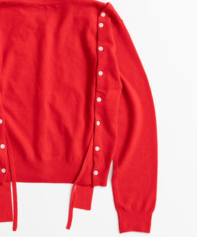 【26AUTUMN PRE-ORDER】Bow-Tie Crew Cardigan