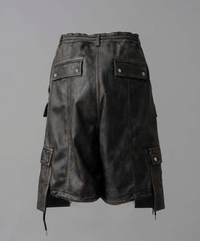 [24AW Pre-Order] Sheep Leather Prime-Wide Shorts