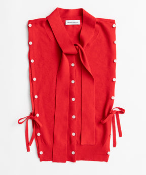 【26AUTUMN PRE-ORDER】Bow-Tie Crew Cardigan
