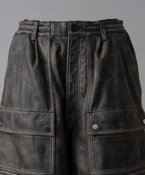 [24AW Pre-Order] Sheep Leather Prime-Wide Shorts