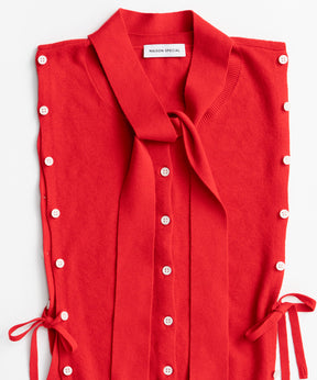 【26AUTUMN PRE-ORDER】Bow-Tie Crew Cardigan