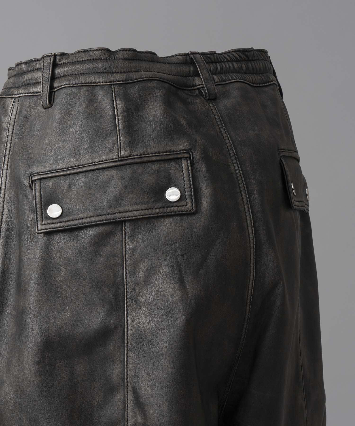 [24AW Pre-Order] Sheep Leather Prime-Wide Shorts