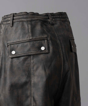 [24AW Pre-Order] Sheep Leather Prime-Wide Shorts