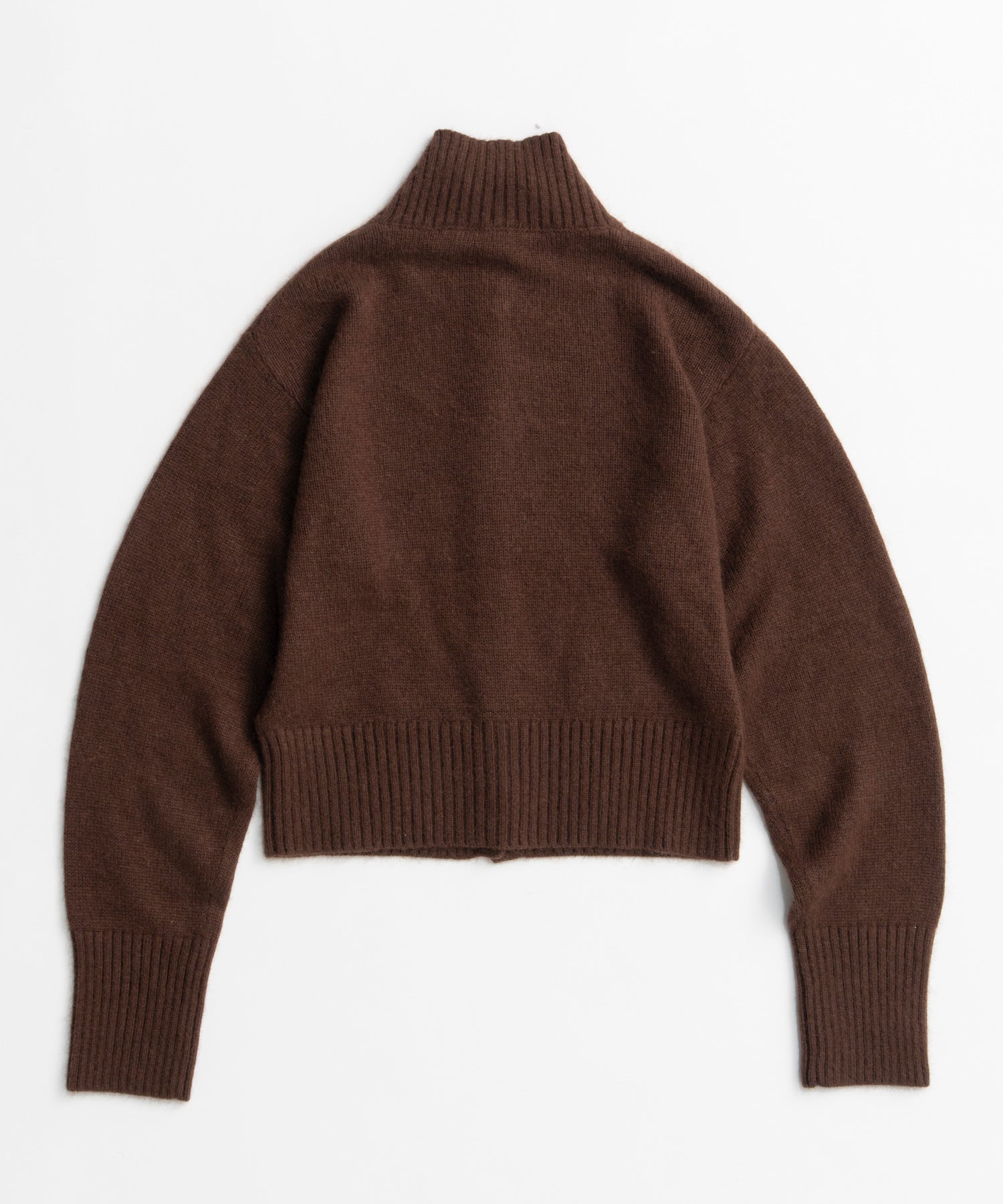 【26AUTUMN PRE-ORDER】Raccoon Blend Stand Collar Cardigan