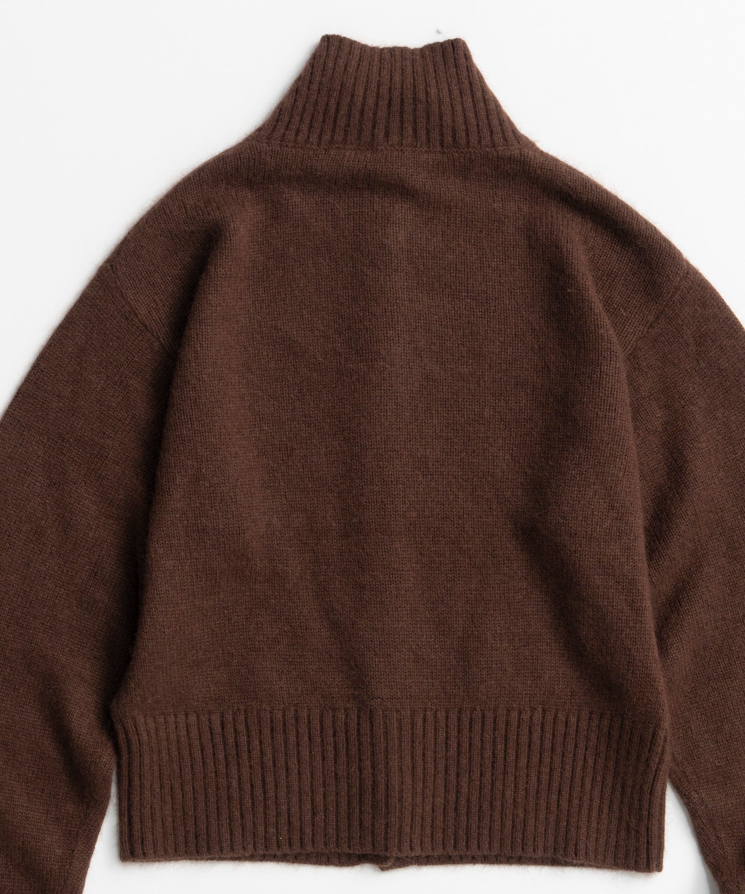 【26AUTUMN PRE-ORDER】Raccoon Blend Stand Collar Cardigan