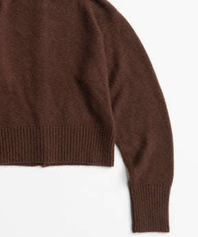 【26AUTUMN PRE-ORDER】Raccoon Blend Stand Collar Cardigan