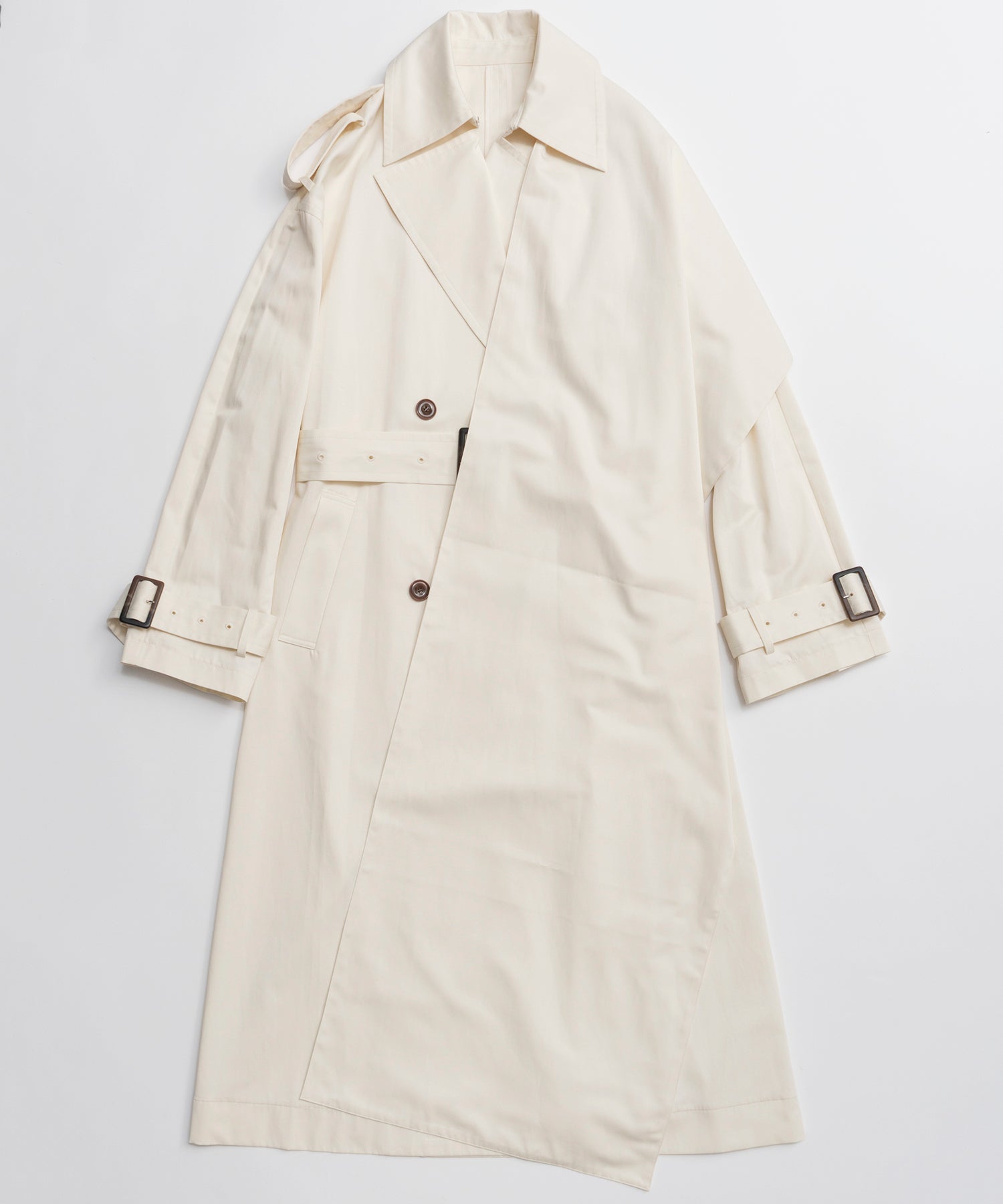 【26SPRING PRE-ORDER】Drape Scarf Long Trench Coat