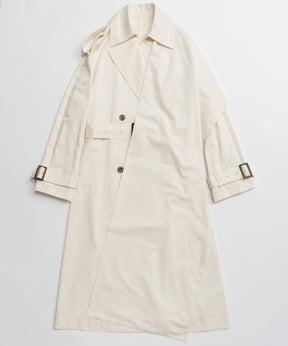 【26SPRING PRE-ORDER】Drape Scarf Long Trench Coat