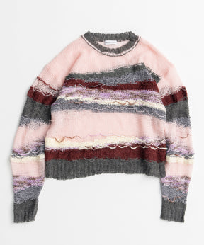 【26AUTUMN PRE-ORDER】Multi-Border Sheer Knit