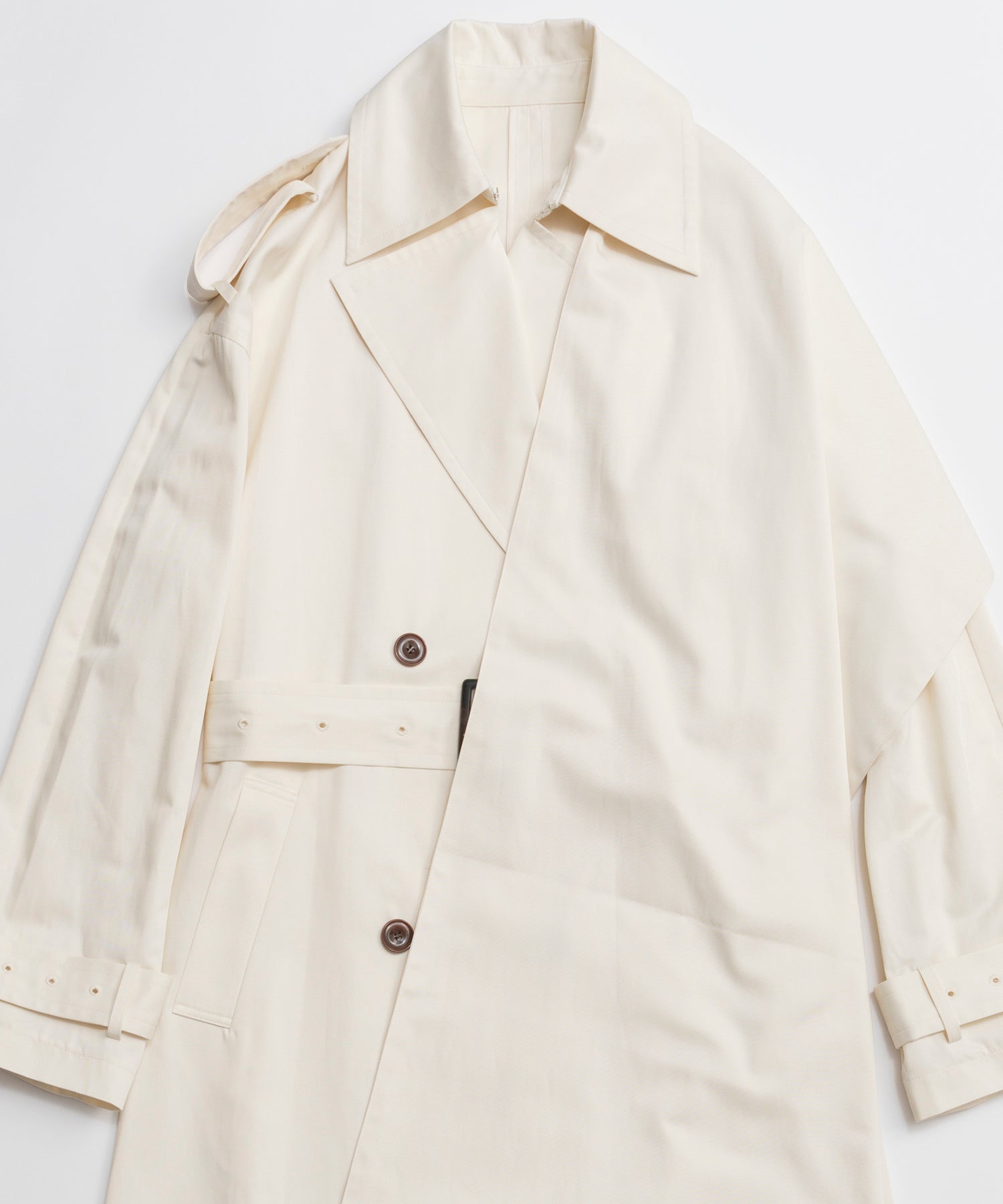 【26SPRING PRE-ORDER】Drape Scarf Long Trench Coat