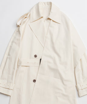 【26SPRING PRE-ORDER】Drape Scarf Long Trench Coat