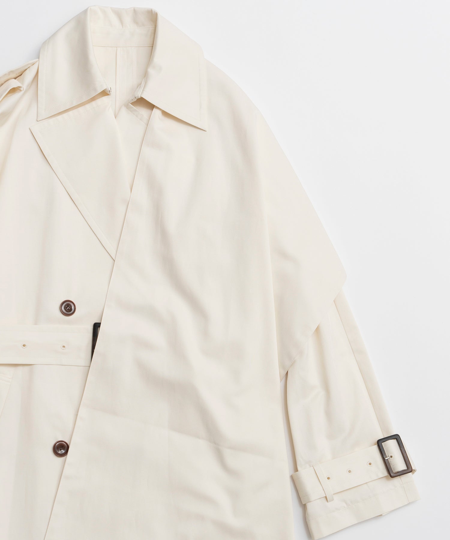 【26SPRING PRE-ORDER】Drape Scarf Long Trench Coat