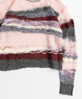 【26AUTUMN PRE-ORDER】Multi-Border Sheer Knit
