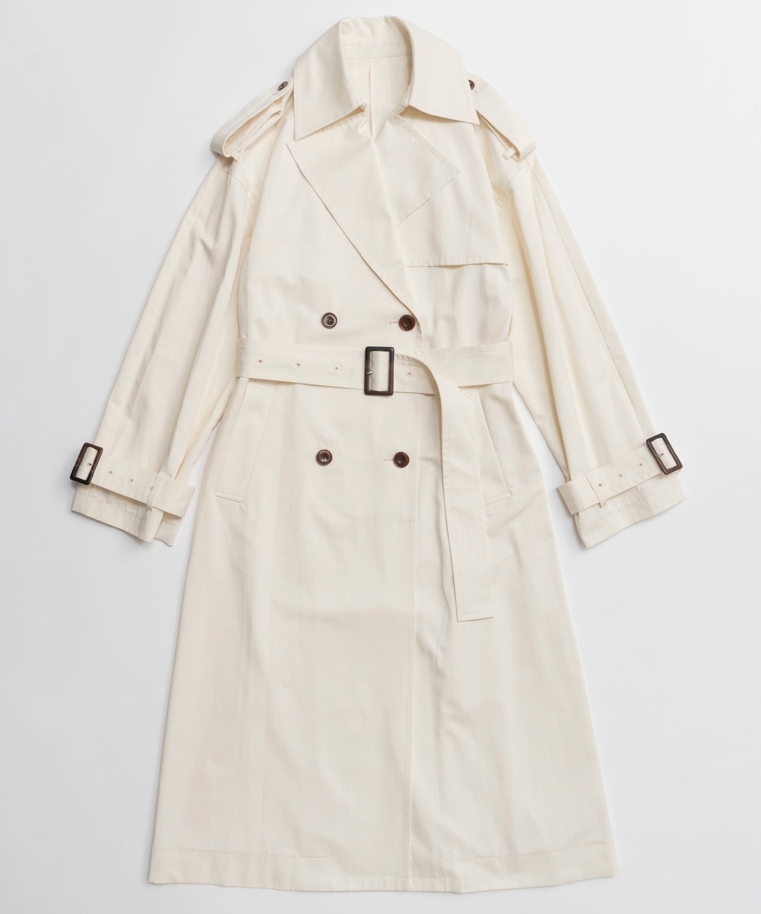 【26SPRING PRE-ORDER】Drape Scarf Long Trench Coat