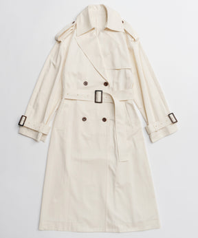【26SPRING PRE-ORDER】Drape Scarf Long Trench Coat