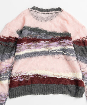 【26AUTUMN PRE-ORDER】Multi-Border Sheer Knit