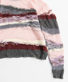 【26AUTUMN PRE-ORDER】Multi-Border Sheer Knit