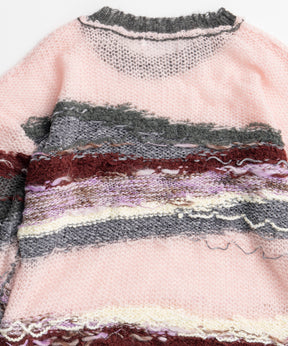 【26AUTUMN PRE-ORDER】Multi-Border Sheer Knit