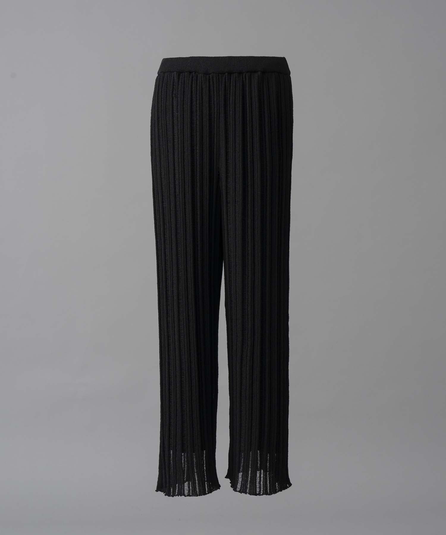 【24AW PRE-ORDER】Prime-Wide Sheer Rib Knit Pants