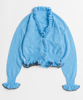 【26AUTUMN PRE-ORDER】V-Neck Frill Cardigan