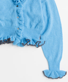 【26AUTUMN PRE-ORDER】V-Neck Frill Cardigan